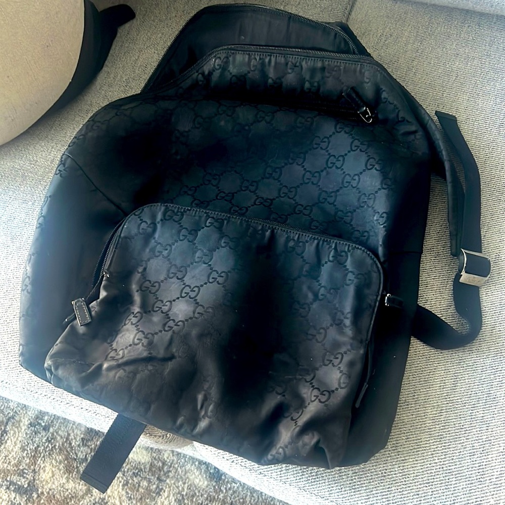 100% authentic black Gucci book bag